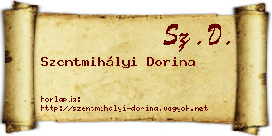 Szentmihályi Dorina névjegykártya